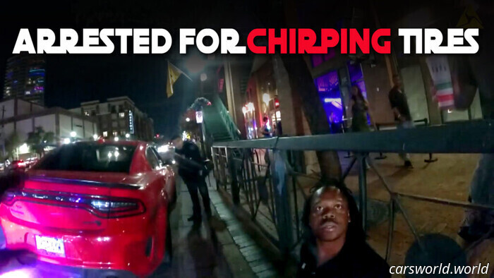 Police on bicycles apprehend Chicago PD officer for burning out his Dodge Hellcat's tires | Carscoops